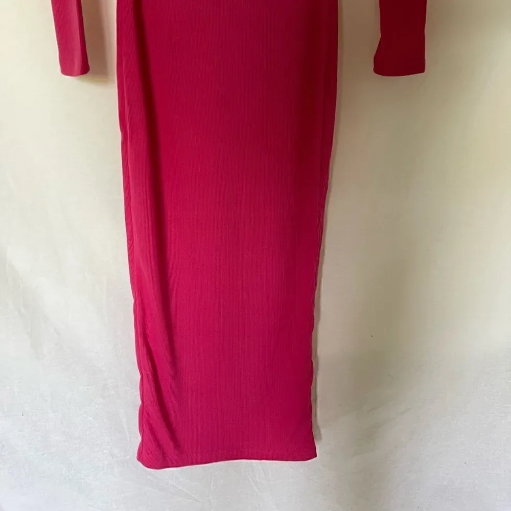 Pink Cut out Bodycon midi dress